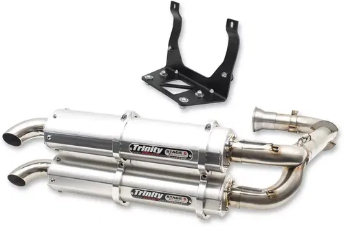 Trinity Racing STAGE 5 Dual Full Exhaust ALUM Can-Am Maverick X3 16-18 TR-4161D