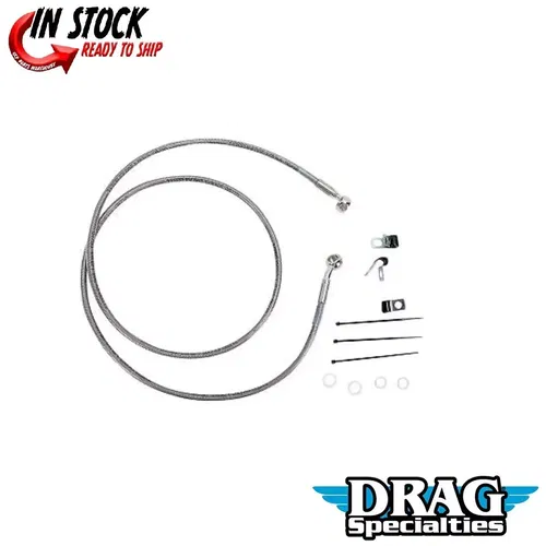 Drag Specialties 1741-2652 Extended Length Stainless Steel Front Brake Line Kit