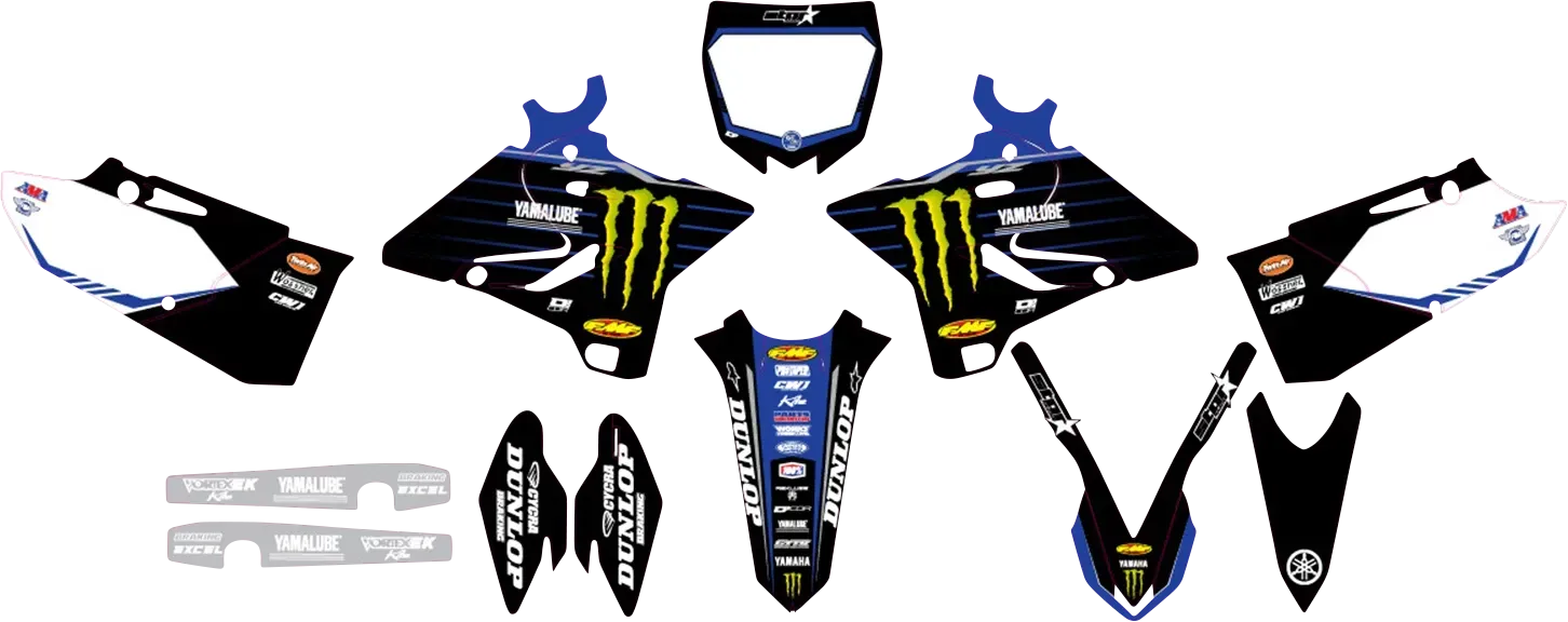 D'COR 2022 STAR RACING MONSTER YAMAHA DECAL KIT 15-21 YZ 125 250