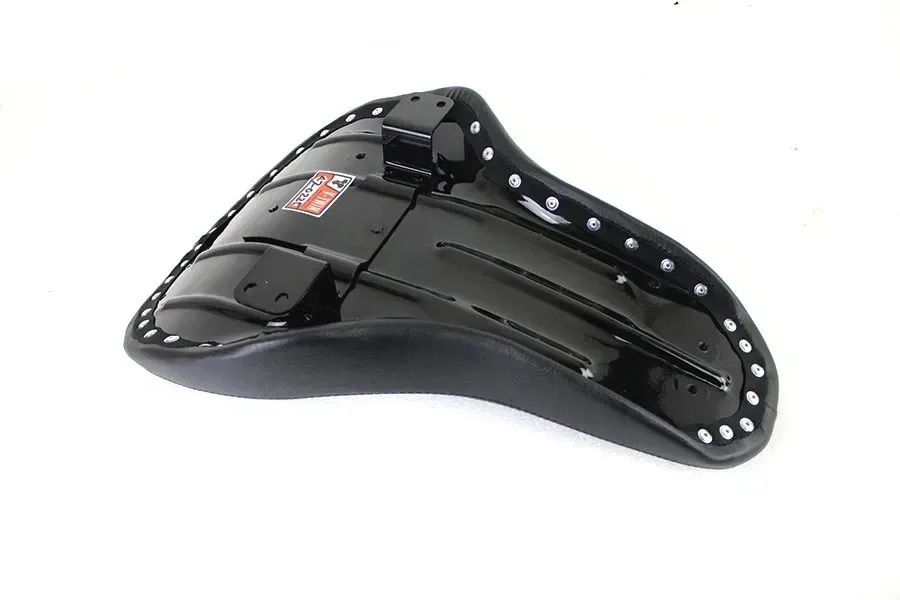 Black Naugahylde Thin Profile Buddy Seat fits Harley Davidson V-Twin 47-0225