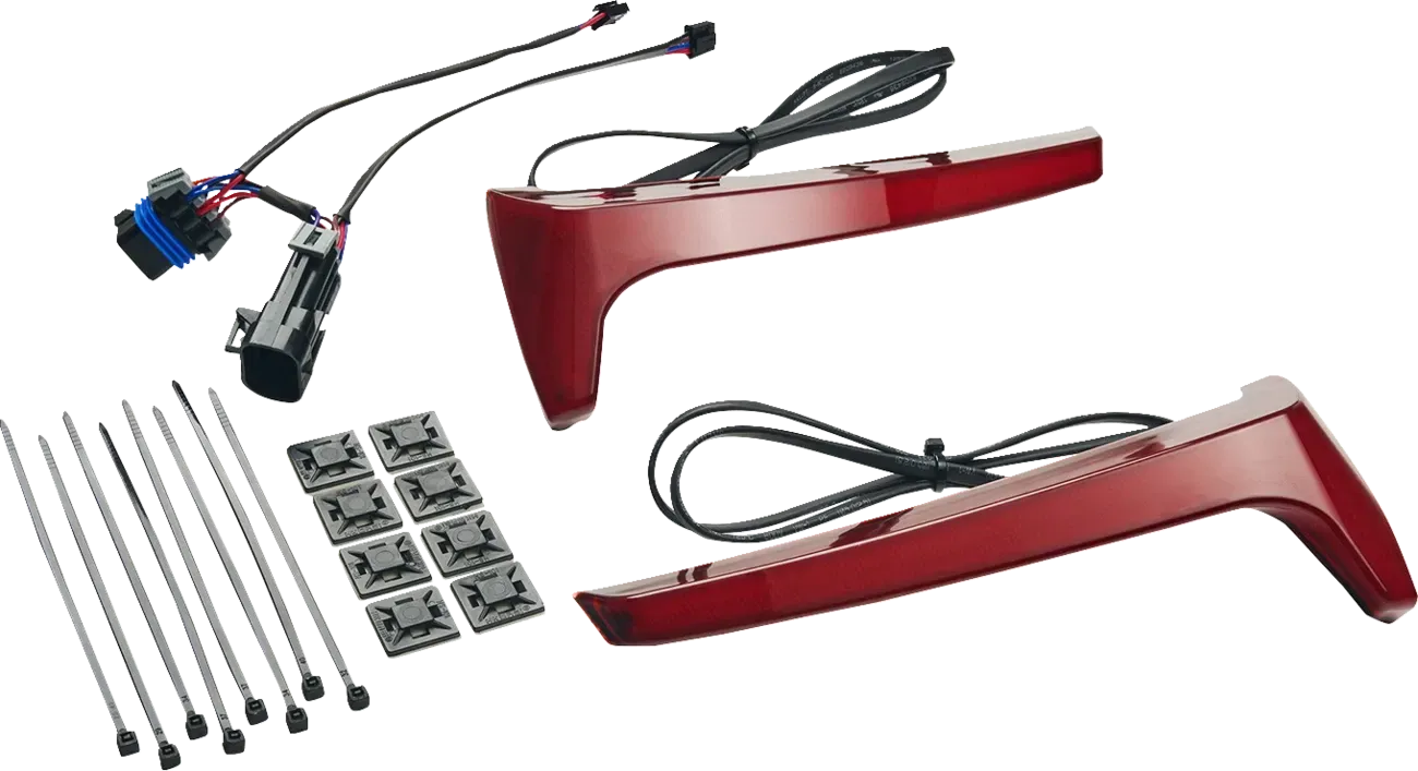 CIRO Saddlebag Lights - Red Lens - Red Turn Signal - Fits Indian 4R110