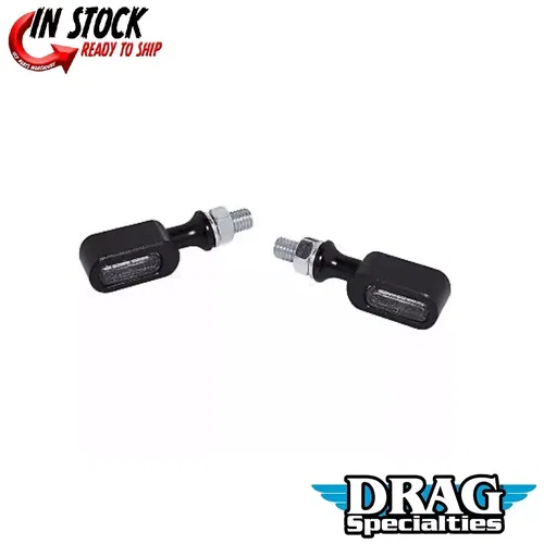 Drag Specialites 2040-2776 Matte Black Amber Universal Front LED Marker Lights