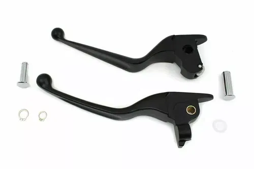 Black Wide Hand Lever Set for Harley Davidson by V-Twin
