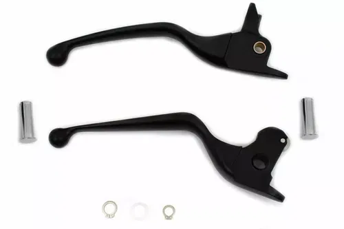 Black Wide Hand Lever Set for Harley Davidson by V-Twin