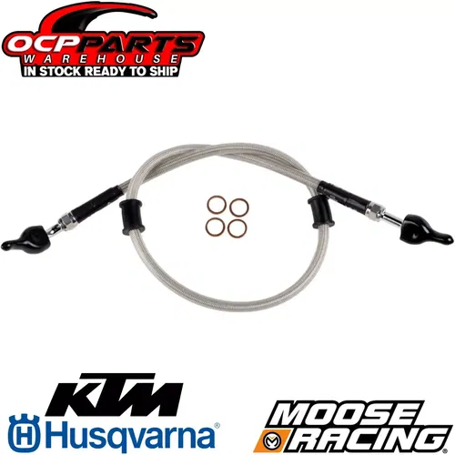 MOOSE RACING STAINLESS STEEL BRAIDED BRAKE LINE 2013-2017 KTM 85 SX HUSKY TC 85