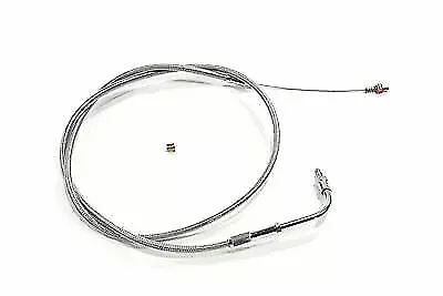 V-Twin Braided Stainless Steel Idle Cable 36-1509
