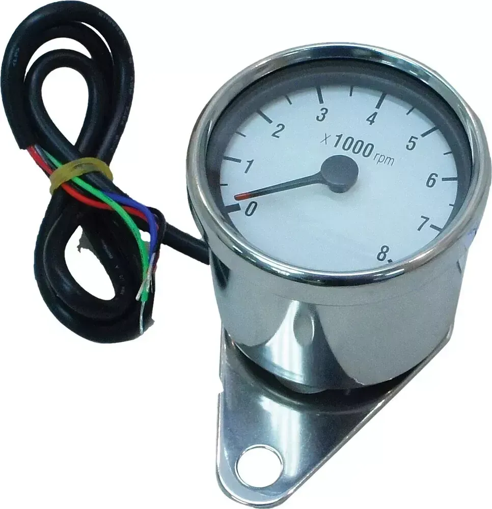 HARDDRIVE Mini 8000 RPM Tachometer White Face   820-2707