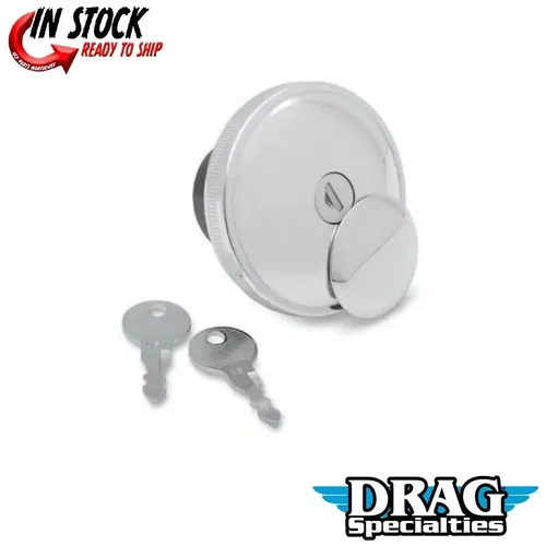 Chrome Right Hand Locking Vented Gas Cap 96-22 for Harley Models