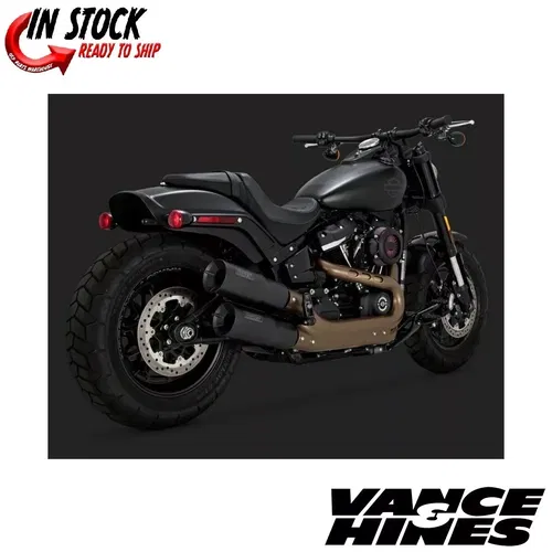 Vance & Hines 46547 Black Hi-Output Slip On Mufflers 2018-2023 FXFBS HARLEY
