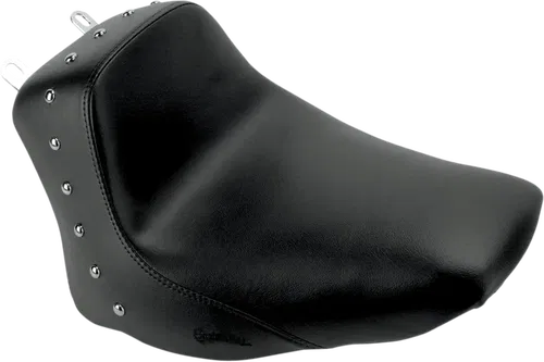 SADDLEMEN Heels Down Solo Fits Seat - Without Backrest - Studded - Black - FLSTC