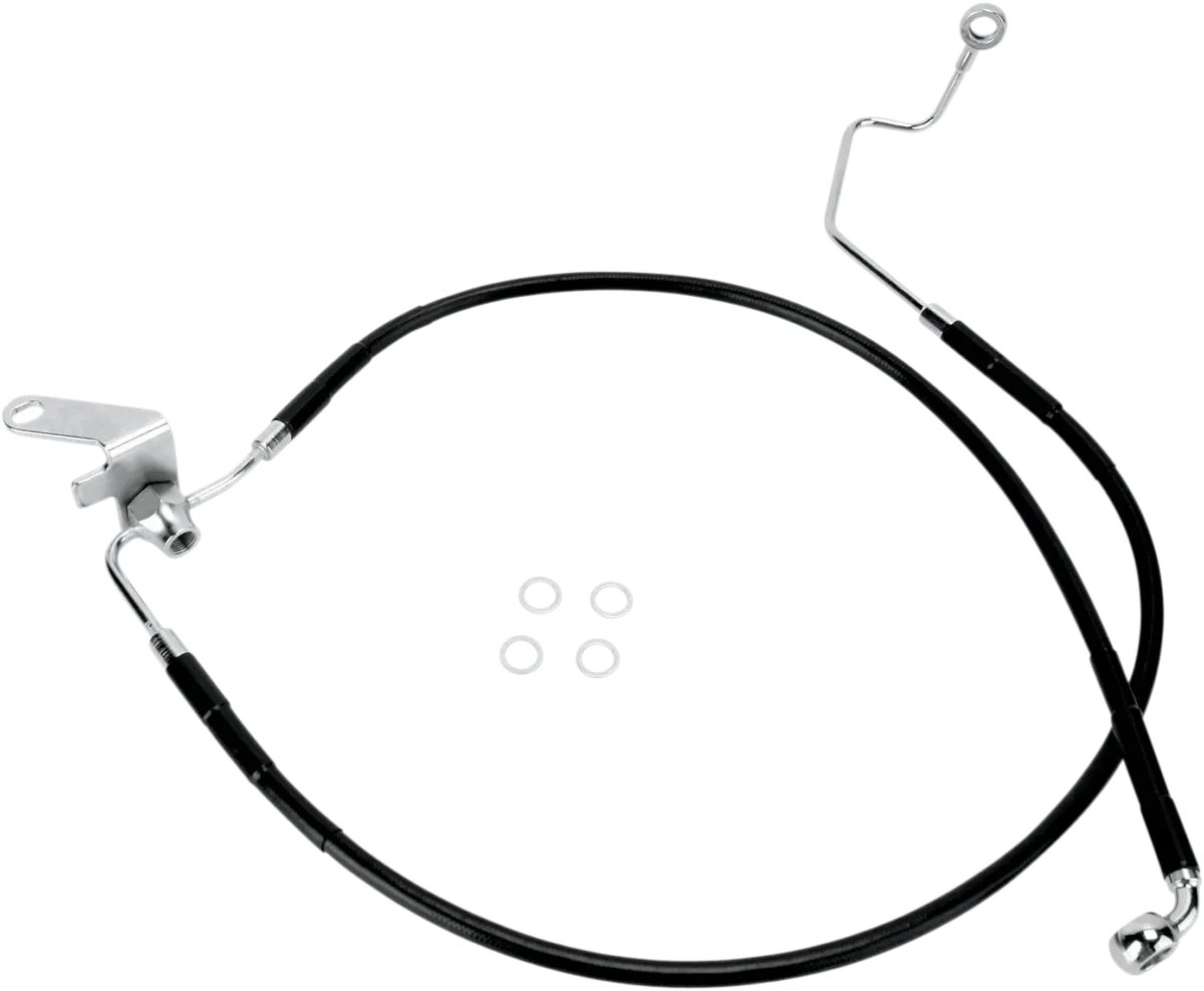 DRAG SPECIALTIES Brake Line - Rear - Black 640223-BLK