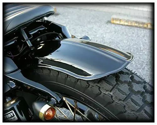 5" Steel Ribbed Fender for Harley Davidson by V-Twin