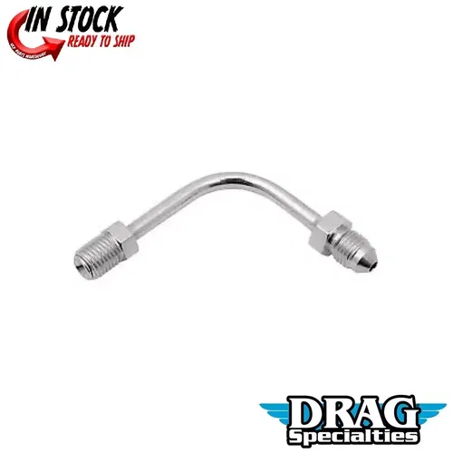 DRAG SPECIALTIES Chrome #3 Male Fitting 3/8-24 Inverted Flare 90° Short