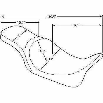 Drag Specialties Predator 2-Up Smooth Solar Reflective Seat Harley Touring