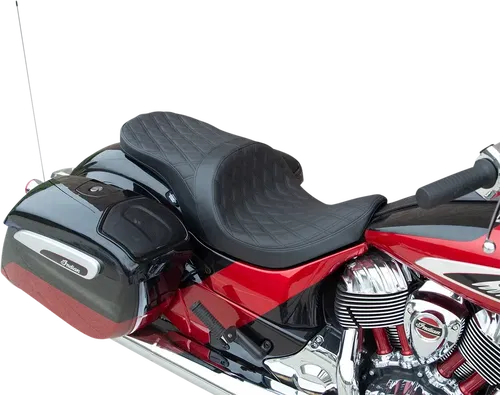 DRAG SPECIALTIES SEATS Low Profile Fits Touring Seat - Double Diamond - Black