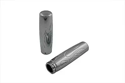 Billet Flame Style Grip Set for Harley Davidson by V-Twin