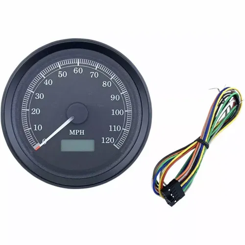 Drag Specialties 3-3/8" Programmable Electronic Speedometer 120 mph Universal