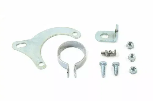 Exhaust Clamp and Bracket Set Chrome for Harley Davidson by V-Twin