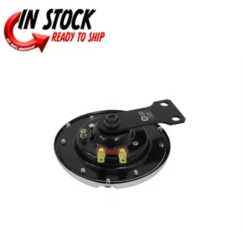 Universal Style Chrome 12 Volt Horn for Harley Davidson by V-Twin 4-3/4" Dia