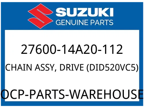 Suzuki OEM Part 27600-14A20-112 CHAIN ASSY, DRIVE (DID520VC5)