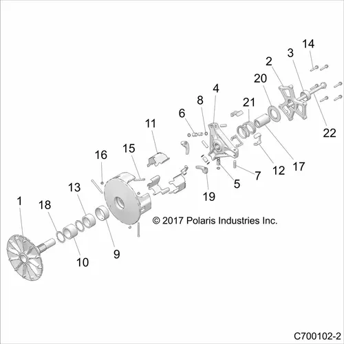 Polaris Primary Clutch Tower Slider, Genuine OEM Part 5451564, Qty 1