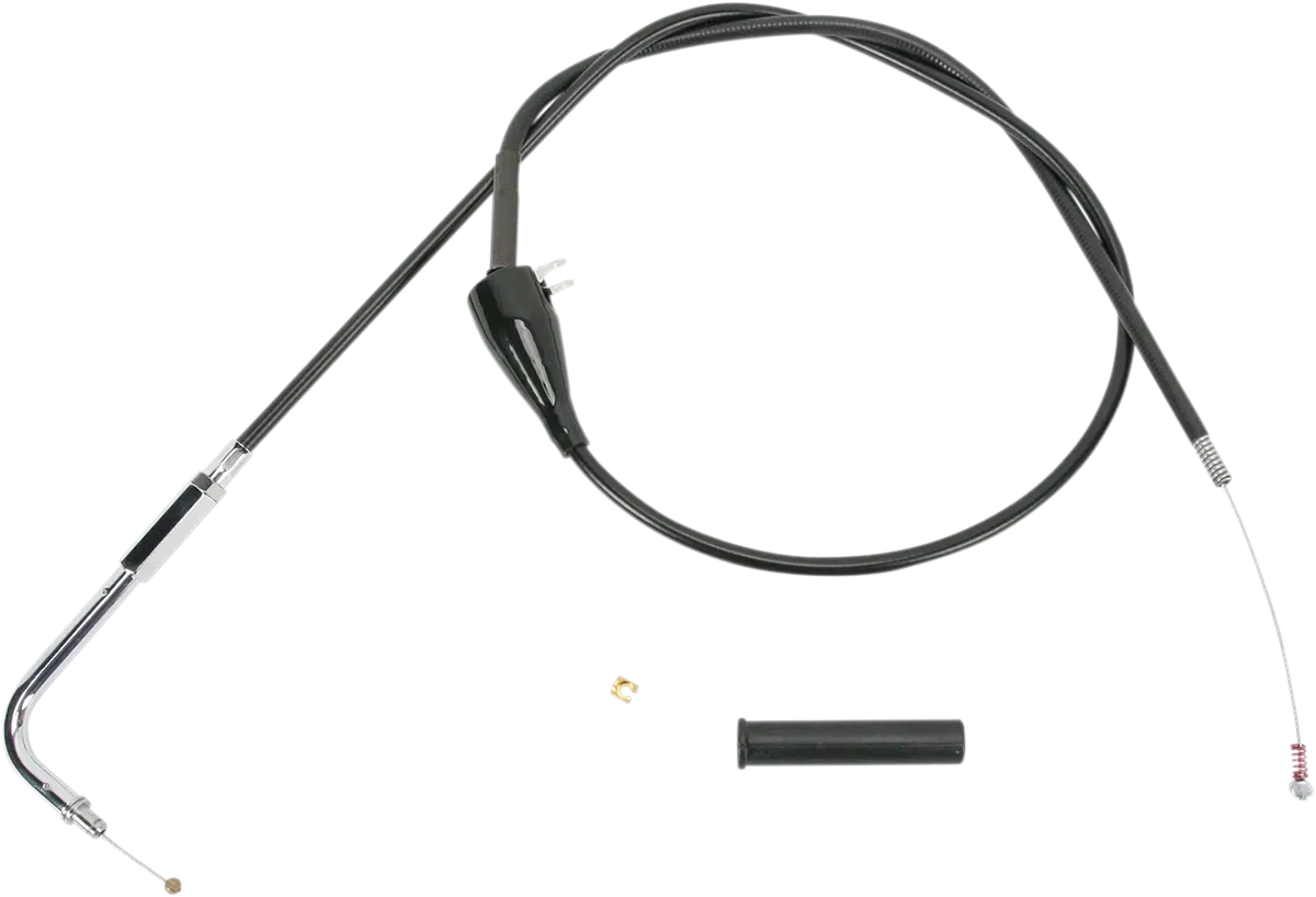 DRAG SPECIALTIES Black Vinyl Idle Cable - Cruise - Fits 38-3/8" 4343100B