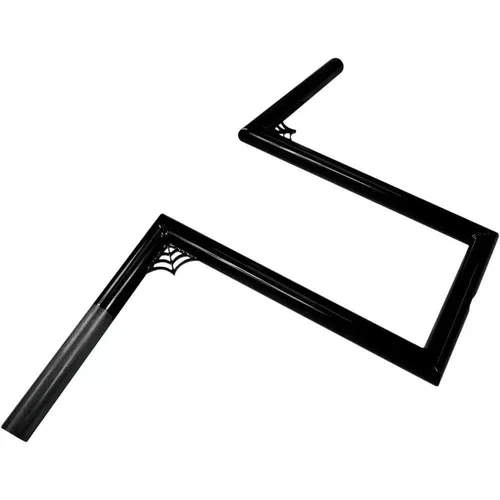 LA Choppers Gloss Black 1" 12" Web Z Bars Handlebars Harley Motorcycle Bobber