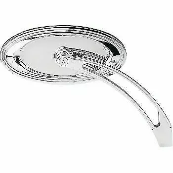 Arlen Ness Chrome Oval Stepped Mirror for Harley SOLD EACH 0640-0028