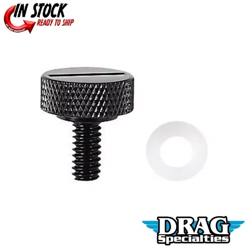 DRAG SPECIALTIES 0820-0147 Seat Knob Kit- Black - 1/4"-20