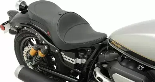 Mild Stitched Vinyl 2-Up Seat Low 0810-1815 Black For 13-19 Yamaha XVS950 Bolt
