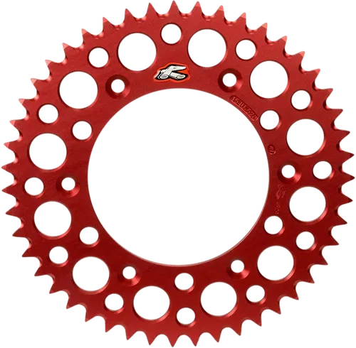 RENTHAL Rear Sprocket - Aluminum - 50 Tooth - Red - Fits Honda 189U-420-50GRRD