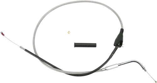DRAG SPECIALTIES Stainless Braided Idle Cable - Cruise - Fits 38-3/16" 5343000B