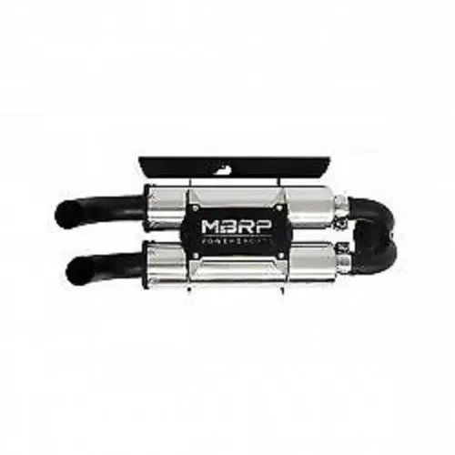 Polaris RZR Turbo Dual Muffler Exhaust Pipe MBRP PowerTech 4 2016-2017 XP EPS