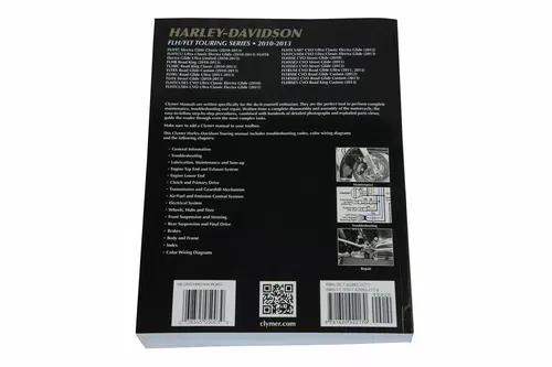 Clymer Repair Manual for 2010-2013 FLT for Harley Davidson by V-Twin