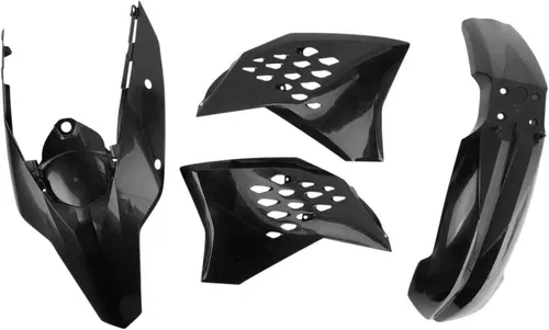 Acerbis Plastic Body Kit For KTM 450 530 EXC 2008-10 Black With Tabs