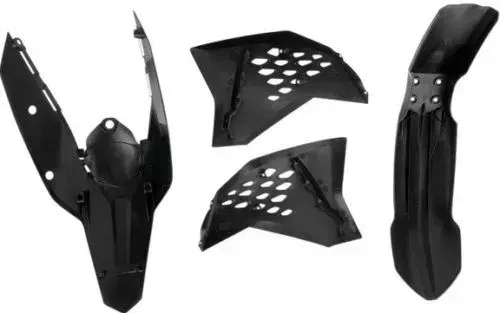 Acerbis Plastic Body Kit For KTM 450 530 EXC 2008-10 Black With Tabs