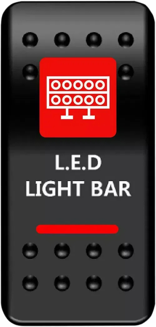 Moose Utility Division UTV SXS LED OFFROAD Rocker Switch Red Lightbar 2106-0446
