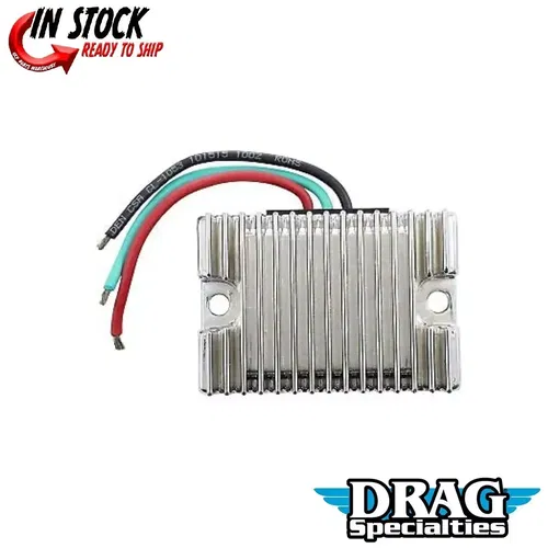 Drag Specialties 2112-1081 Chrome Premium Voltage Regulator for 58-64 Sportster