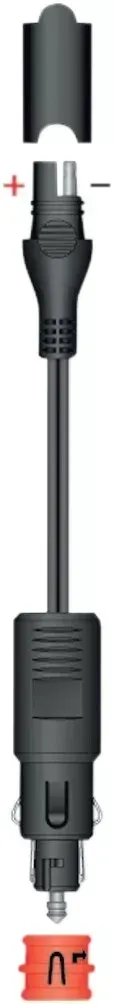 Tecmate 12V Socket Connector with 8A Fuse for Tecmate Chargers O2 20in. L