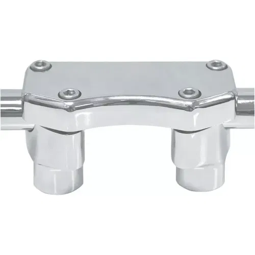 Drag Specialties Chrome 1.5" Tall Handlebar Risers Top Clamp Kit for Harley