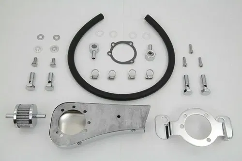 Chrome Wyatt Gatling XL Breather Snoot Assembly for Harley Davidson by V-Twin