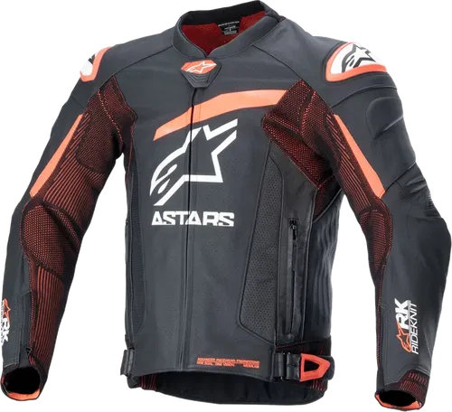 ALPINESTARS GP Plus Fits R V4 Rideknit? LeatheR Jacket - Black/Red Fluo/White -