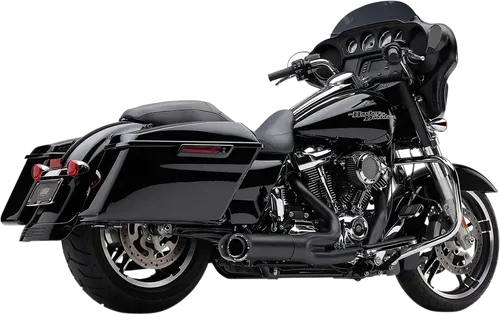 COBRA Turn Out Fits 2-into-1 Exhaust System - Black 6271B-1