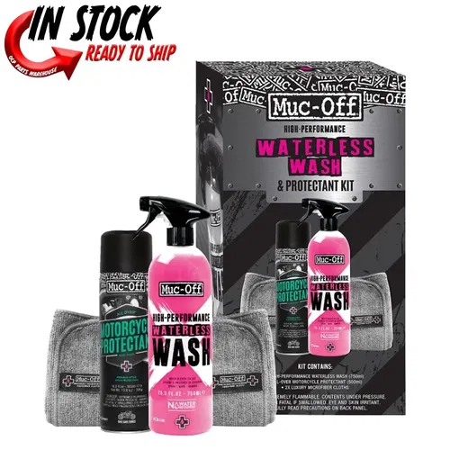 NEW! MUC-OFF MOTORCYCLE WATERLESS WASH & PROTECTANT KIT