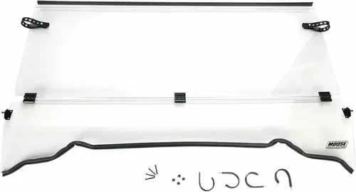 NEW MOOSE RACING 2317-0187 Full Folding Windshield fits Polaris	Ranger