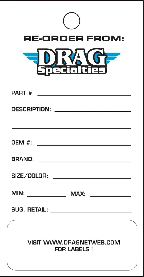 DRAG SPECIALTIES Reorder Tags - Drag Specialties 9904-0425