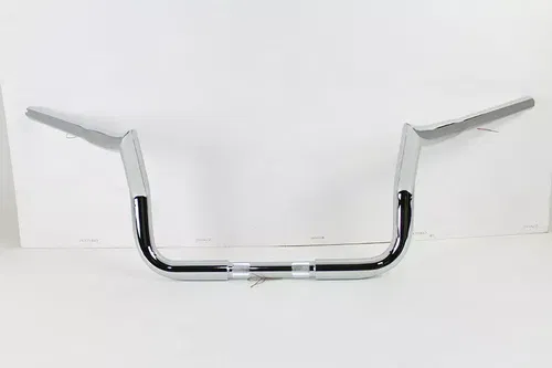 10" Handlebar without Indents Chrome for Harley Davidson by V-Twin
