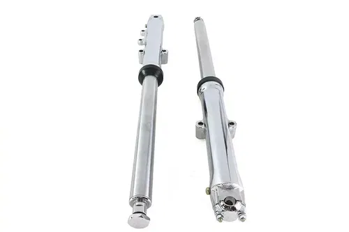 V-Twin  Factory Sample 41mm Fork Slider Assembly w/ Chrome Sliders 1980-83 FX