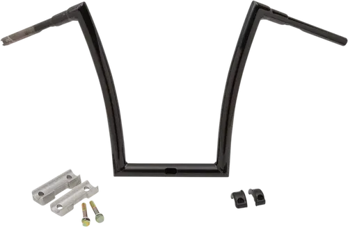 Todd's Cycle 1-1/2" Touring Strip Handlebar 17" Rise Gloss Black 0601-5204