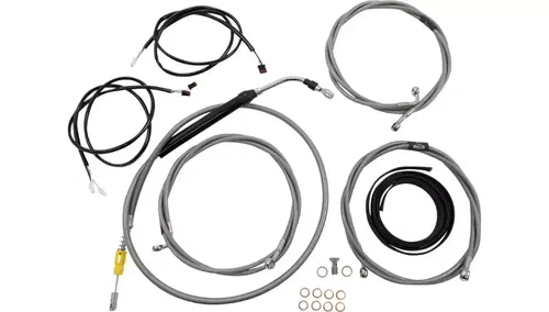 LA Choppers 15"-17" Ape Hanger Handlebar Complete Cable Kit 21 Harley Touring